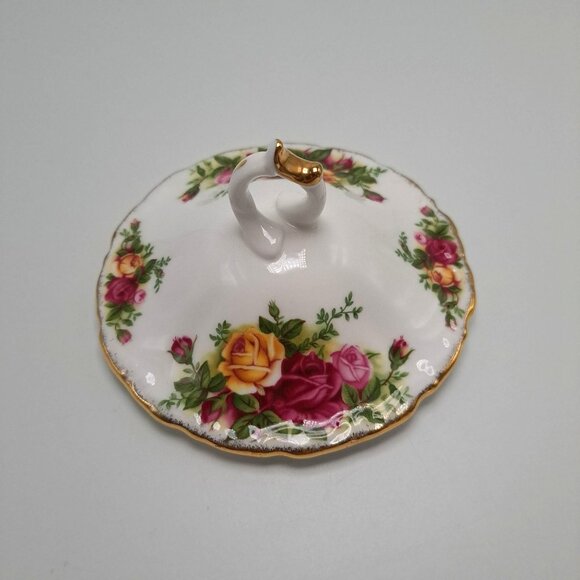 Royal Albert Old Country Roses Replacement Lid Only Floral Gold Trim - Picture 7 of 8